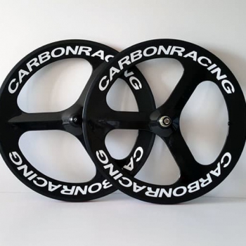 TT3 carbon drie spaaks wielen met Novatec naven