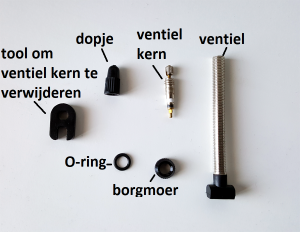 DT Swiss tubeless ventiel onderdelen