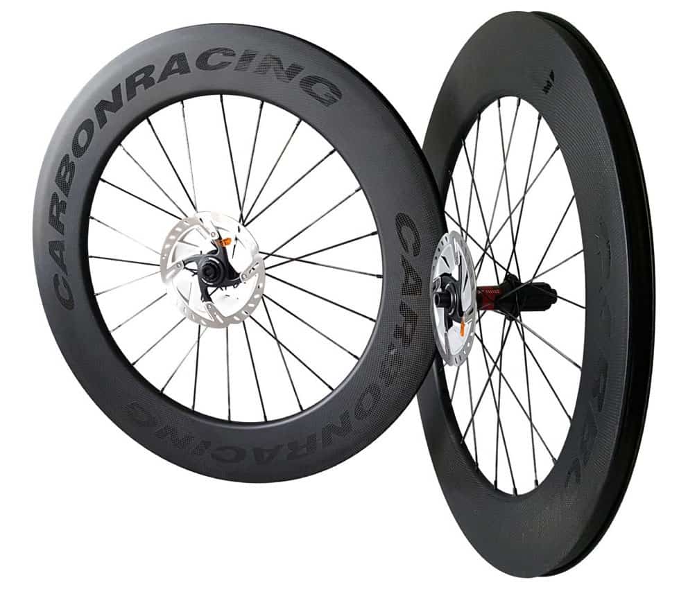 Stad bloem idioom Onhandig CD5-88 carbon wielen schijfremmen en 88mm hoge velgen - Carbon Racing Cycle  Sports | Racefietswielen